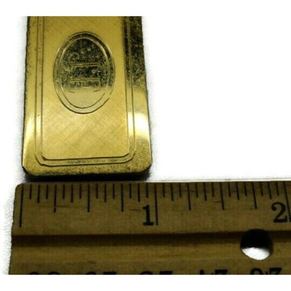 Money Clip Monogramed "JE" Gold Plated Credit Card Cash ID Holder - Picture 6 of 8